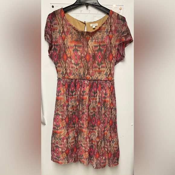 weston Dresses & Skirts - Aztec-Print Pink & Brown Casual Women's Dress